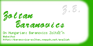 zoltan baranovics business card